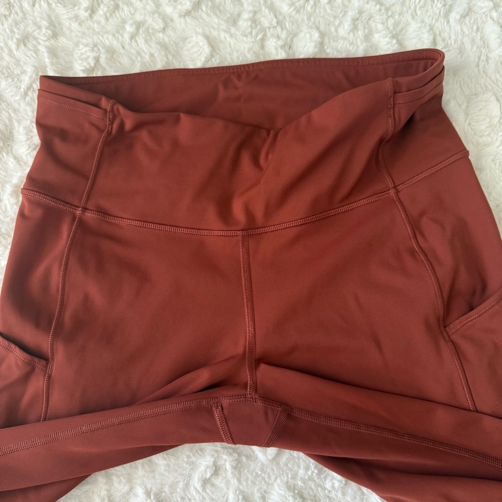 Lululemon Fast High-Rise Dark Terracotta Leggings - Picture 6 of 9